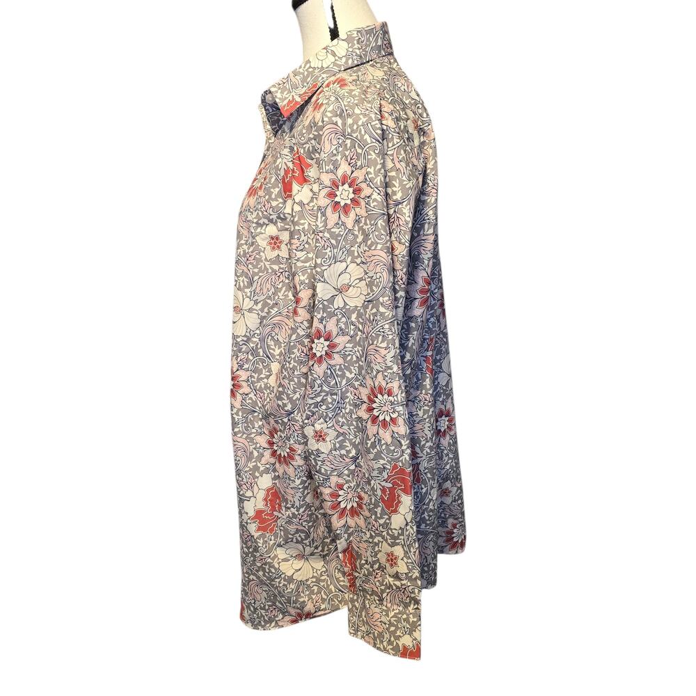 Lands End Top Womens Plus Size 20W Multicolor Floral Print 100% Supima Cotton - Picture 2 of 12
